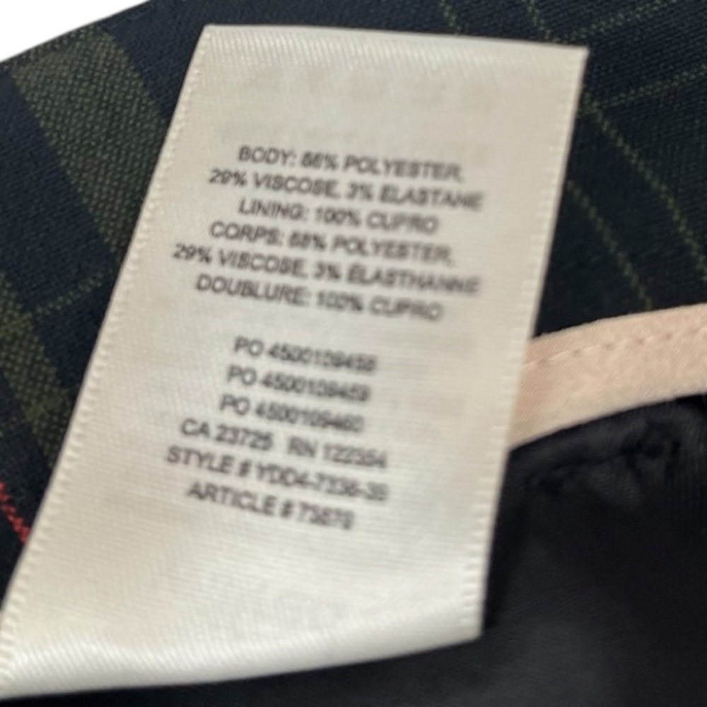 Aritzia Wilfred Leona Midi Pencil Check Plaid Skirt 4 - Picture 7 of 8